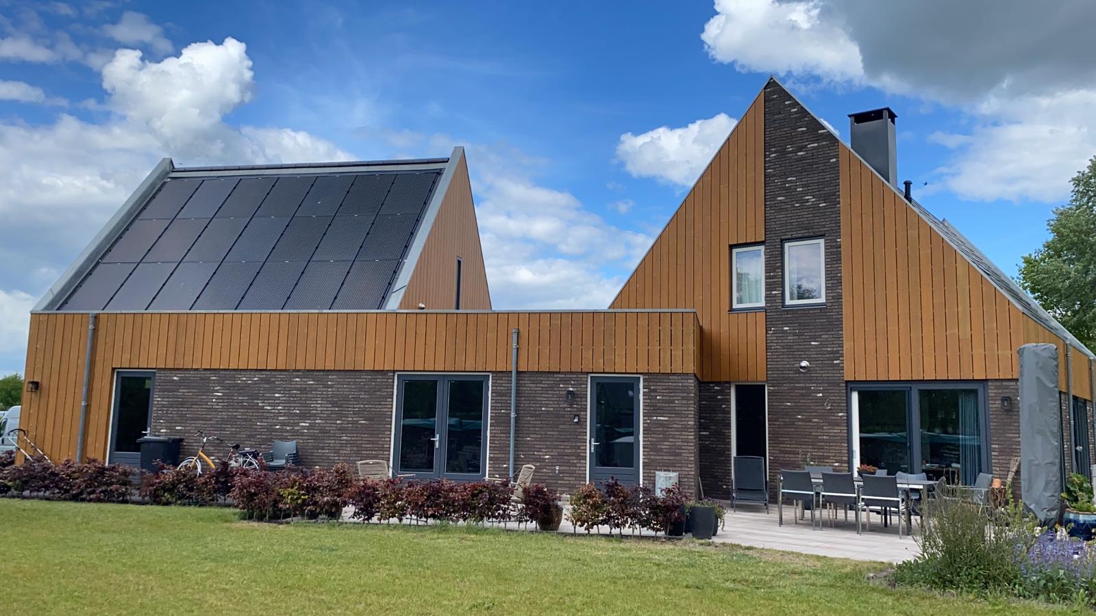 De gerealiseerde woning aan de Messingstraat