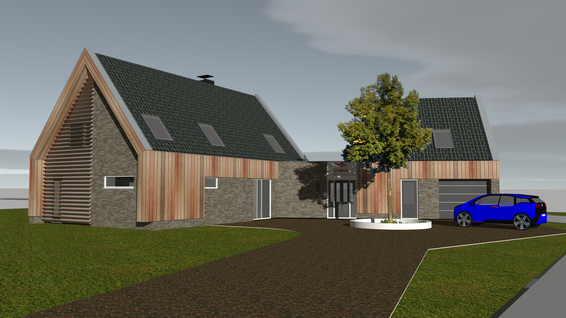 3D-visualisatie van de woning aan de Messingstraat